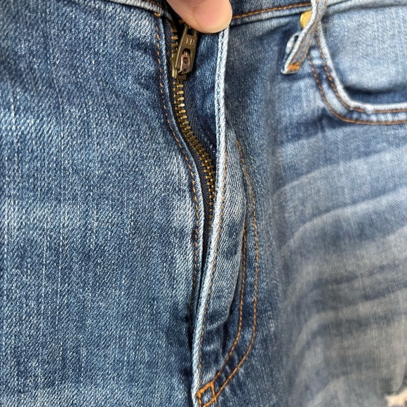 Ramy Brook Straight Leg High Rise Distressed Jeans Size 28 - Picture 5 of 10